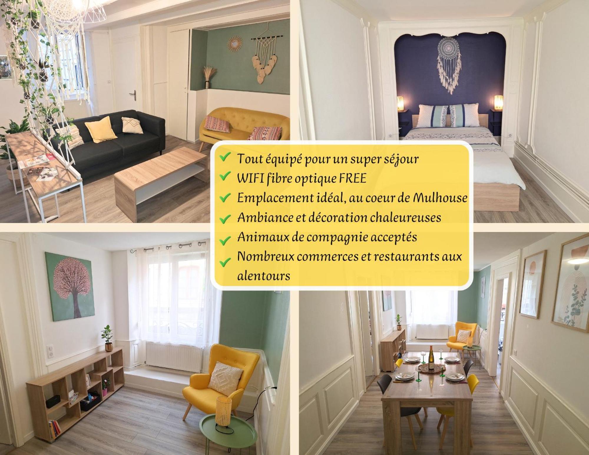 Charmant Et Spacieux Appartement Au Centre Ville - La Boheme Mulhouse Extérieur photo